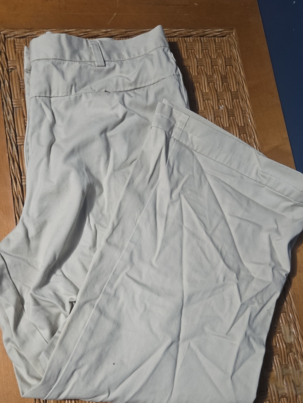 New York & Company NY Khakis Light Beige Cotton Pants